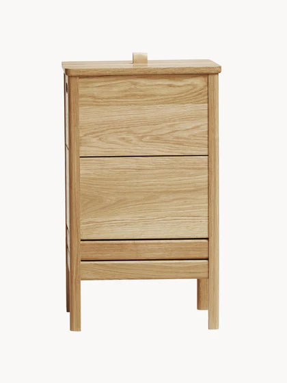 Pack de 2 - 1 pagado = 2 recibidos Cesto de ropa de madera de roble, línea A