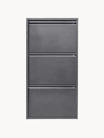 Pack de 2 - 1 pagado = 2 recibidos Mueble zapatero mural plegable Caruso - Gris oscuro