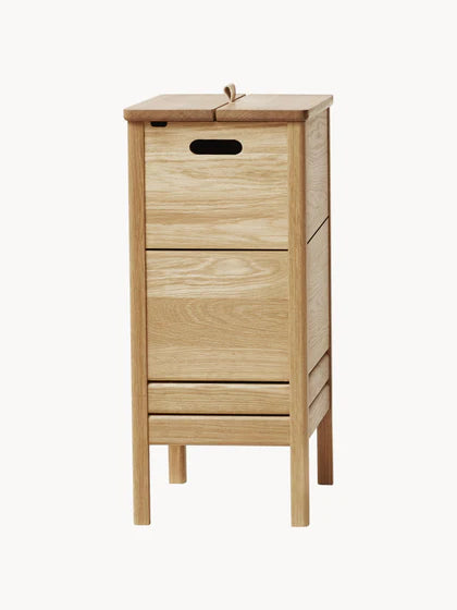 Pack de 2 - 1 pagado = 2 recibidos Cesto de ropa de madera de roble, línea A