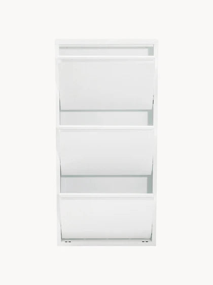 Pack de 2 - 1 pagado = 2 recibidos Mueble zapatero mural plegable Caruso - Blanco