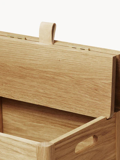 Pack de 2 - 1 pagado = 2 recibidos Cesto de ropa de madera de roble, línea A