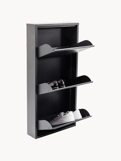 Pack de 2 - 1 pagado = 2 recibidos Mueble zapatero mural plegable Caruso - Gris oscuro